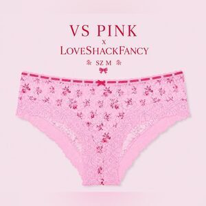 NWT SZ M PINK X LOVESHACKFANCY FLORAL CHEEKY PANTY
